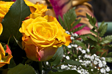 Bouquet di rose gialle