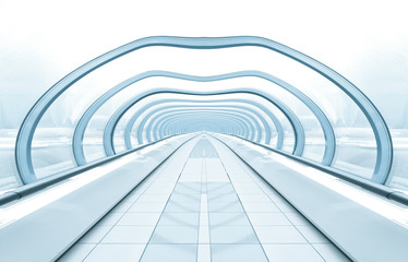 blue spacious corridor