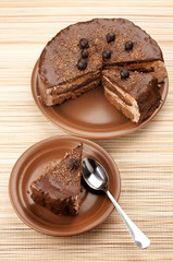 Homemade chocolate cake