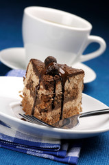 Piece of cake and coffee