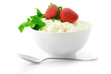 Cottage cheese with garnish