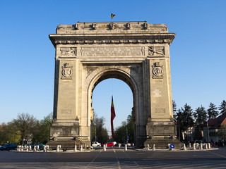 Fototapeta na wymiar Triumph Arch w Bukareszt, Rumunia