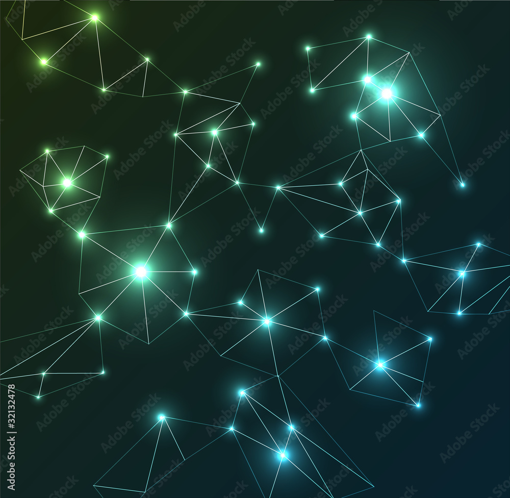 Poster vector abstract colorful background with lights and lines