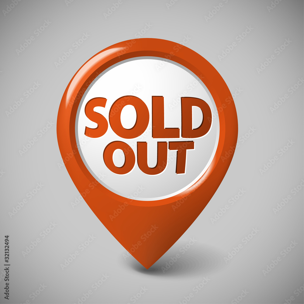 Poster round 3d pointer for a sold out item