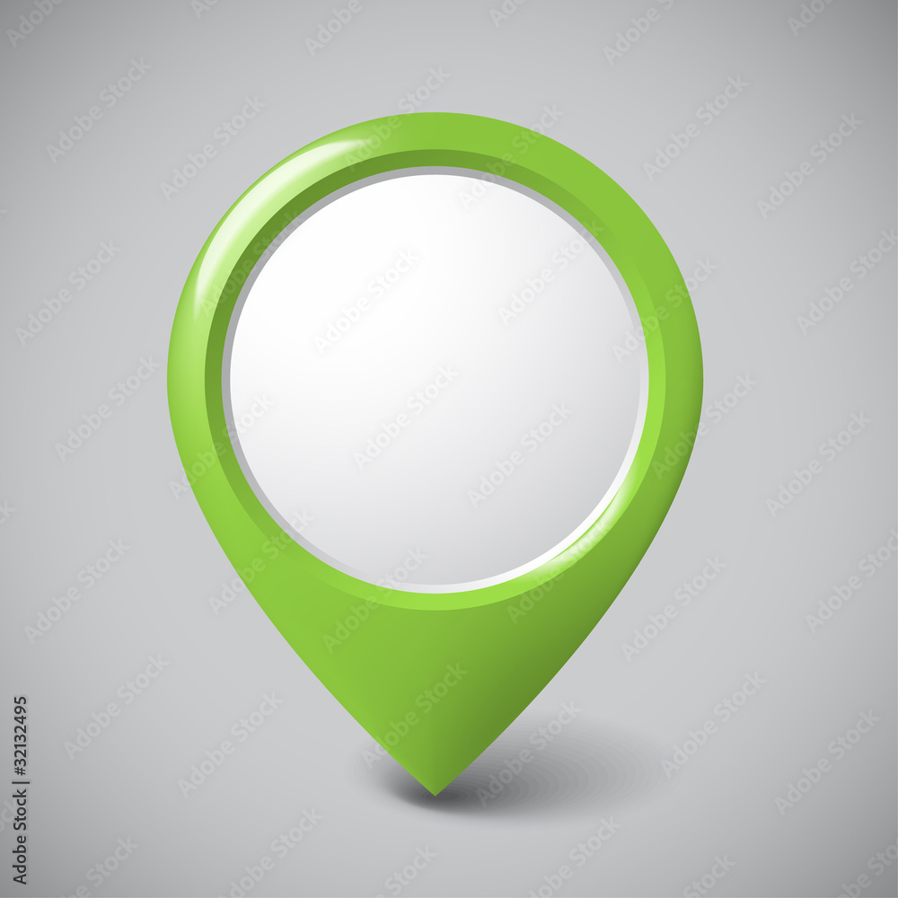 Poster round 3d pointer with place for your content