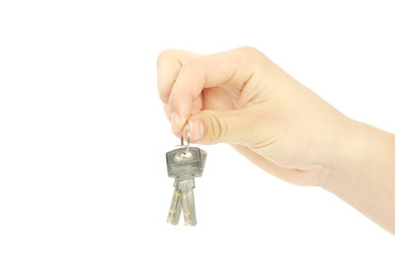 hand holds a key