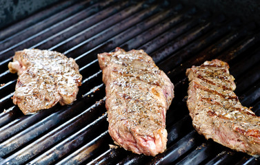 Steak on the grill