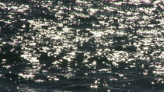 Sonnenreflektionen im Meer, slow motion 100fps