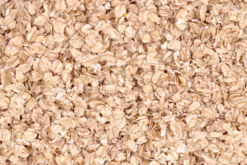 Uncoocked rolled oats as texture