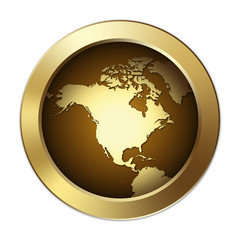 Globe Button – North America