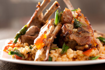 Lamb Chops with spicy rice