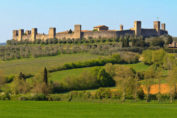 Fototapeta na wymiar City of Monteriggioni blisko Siena, Toskania, Włochy