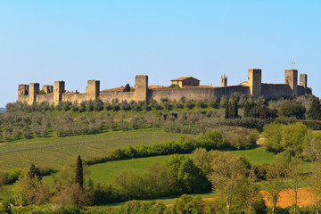 Fototapeta na wymiar City of Monteriggioni blisko Siena, Toskania, Włochy