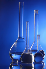 retort set on blue background