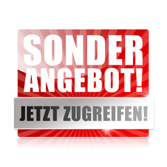 Sonderangebot! Button, Icon