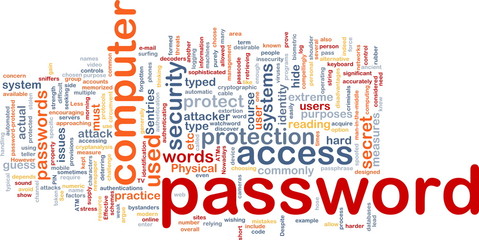 Password background concept