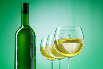 Wine concept with gradient background