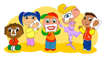 I cinque sensi illustrati dai bambini