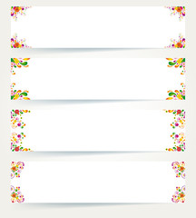 Fototapeta premium Floral design banners.