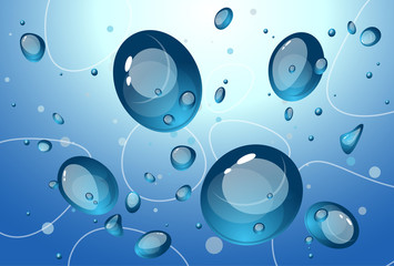 Water bubbles, vector