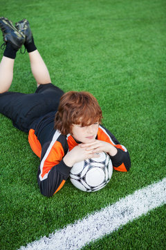 pause beim fu&szlig;balltraining