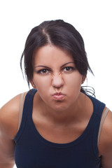 Fototapeta premium woman making a angry face