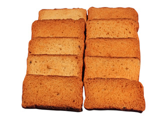 rusk group isolated on white background