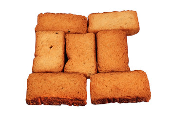 rusk group isolated on white background