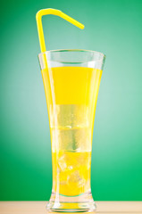 Colourful cocktail in glasses