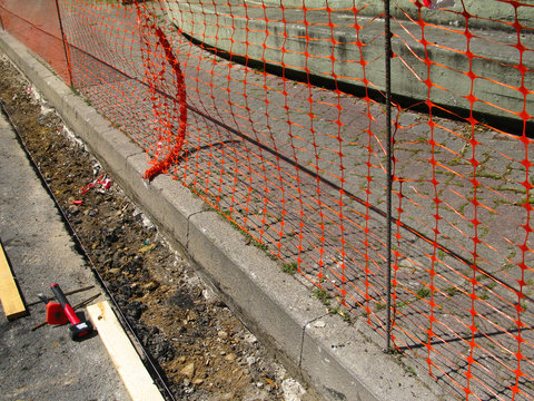 Cunetta in cantiere stradale