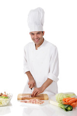 Attractive nepalese chef male, meet