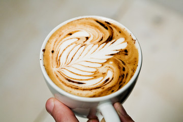 Latte Art - Farnblatt