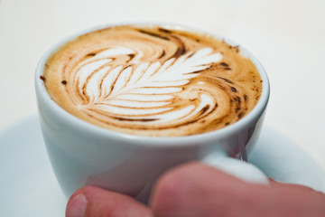 Latte Art - Farnblatt