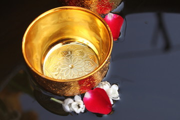 Flower in the holy water