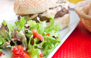 American cheese burger