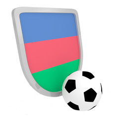 Azerbaijan shield soccer isolated