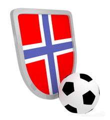 Norway shield soccer isolated