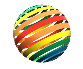 Close up of a rainbow  sphere