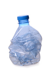 bouteille plastique écrasée