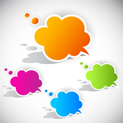 Paper cloud bubble for speech