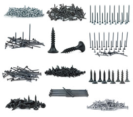 Set of different screws