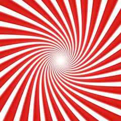 Wall murals Psychedelic White and red vortex
