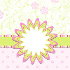 Template greeting card, vector