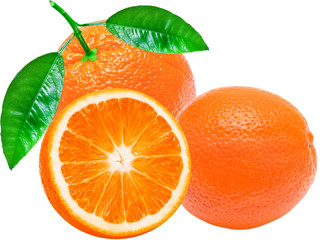 orange isolated on white background
