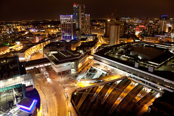 Birmingham City Centre at night - obrazy, fototapety, plakaty