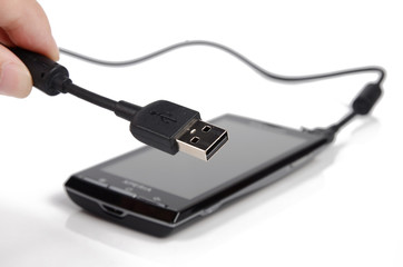 mobile phone and USB cable