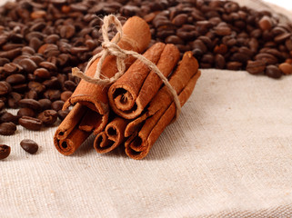 Coffee  and vanilla background