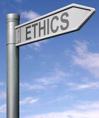ethics road sign arrow