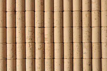Background of new corks lined