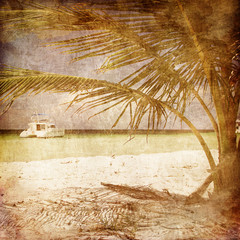 Plakat Ship under Palm